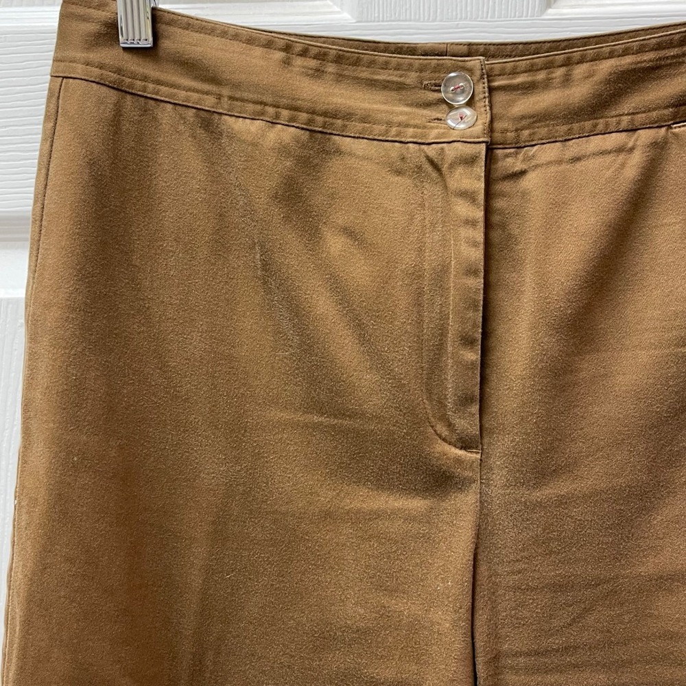 Vintage Chico's Women's Size 1.5 (10) Brown Straight Leg Cotton Stretch Pants